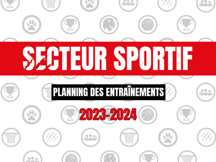 Planning des entraînements 23-24