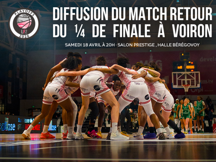 Diffusion du match retour des 1/4 finales à Voiron