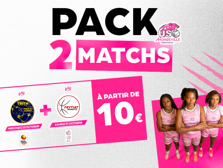 Pack 2 matchs, profitez du match du 28 octobre et du match du 31 octobre à la Halle à partir de 10€
